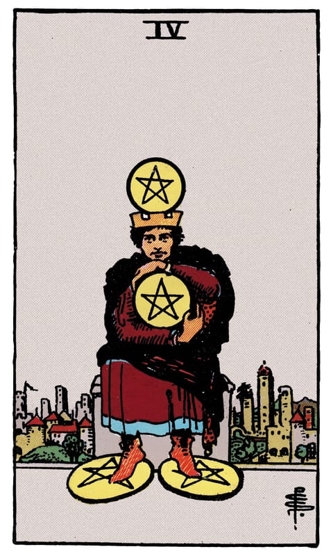 Four of Pentacles tarot card
