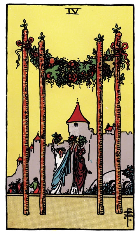 Four of Wands tarot card