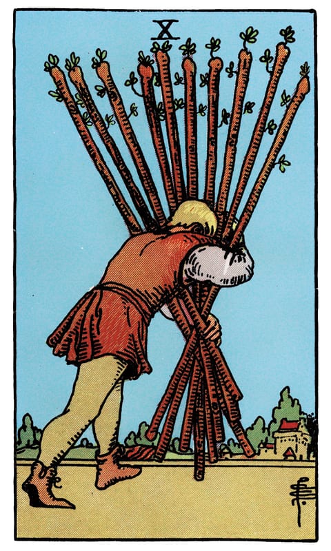 Ten of Wands tarot card